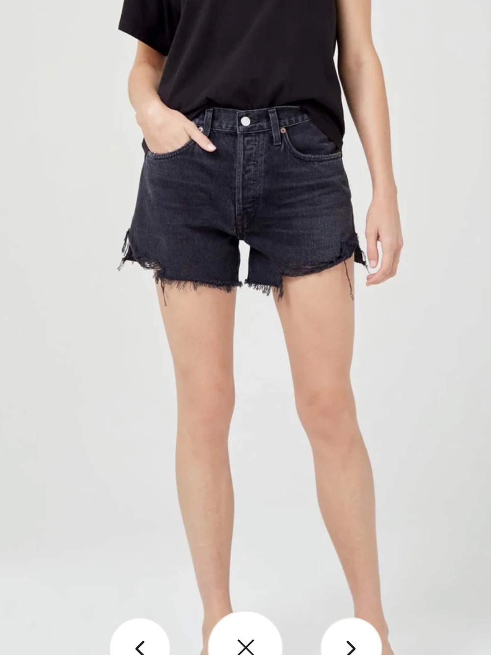 Agolde Parker High-Rise Denim Short
